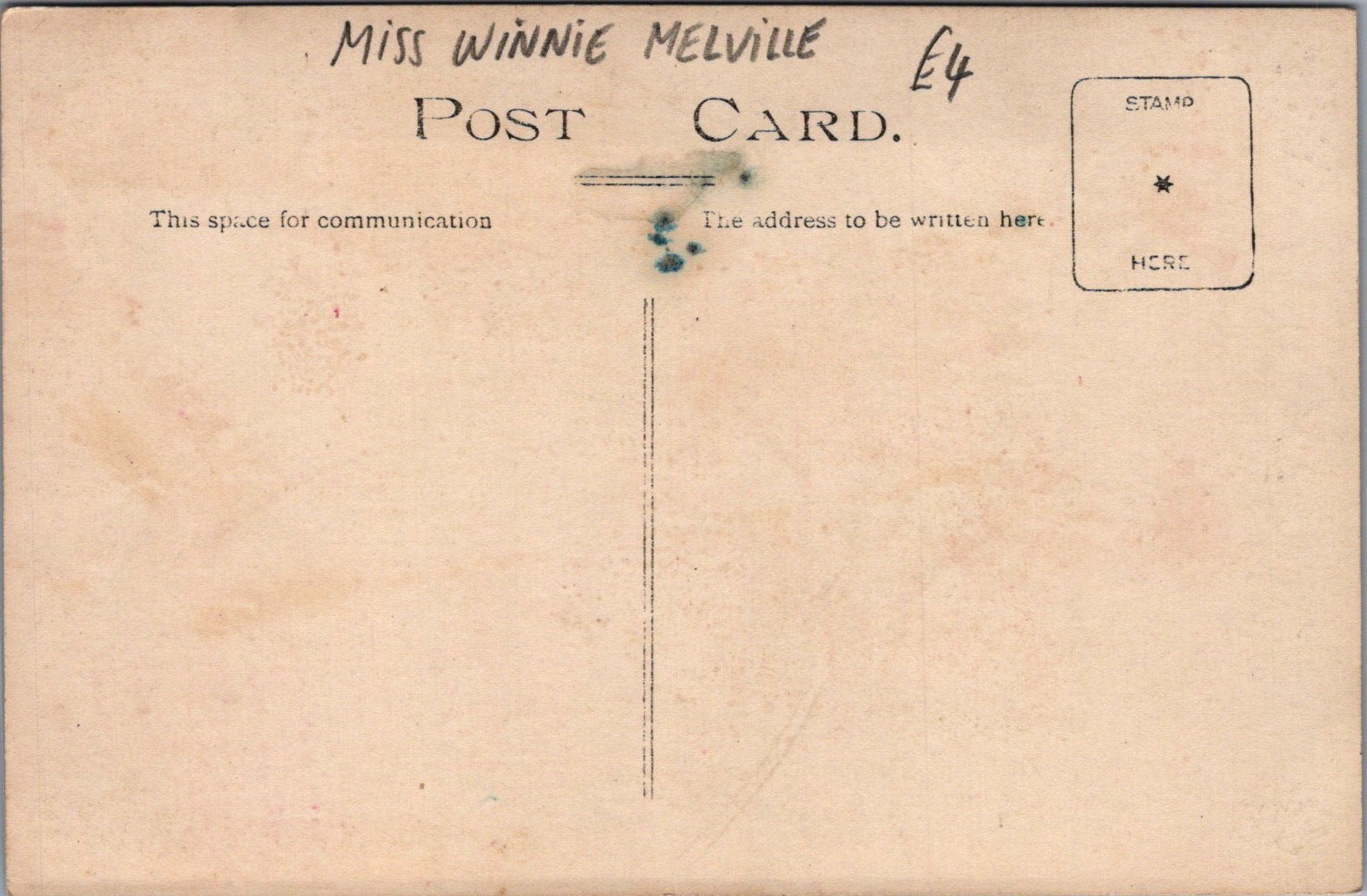 Actress Postcard - Theatrical Performer Winnie Melville  SW16145