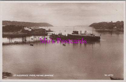 Wales Postcard - St Georges Pier, Menai Bridge  SW15085