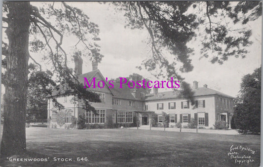 Essex Postcard - "Greenwoods", Stock  SW15096