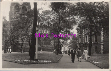 Yorkshire Postcard - Rotherham, Church Walk    HM598