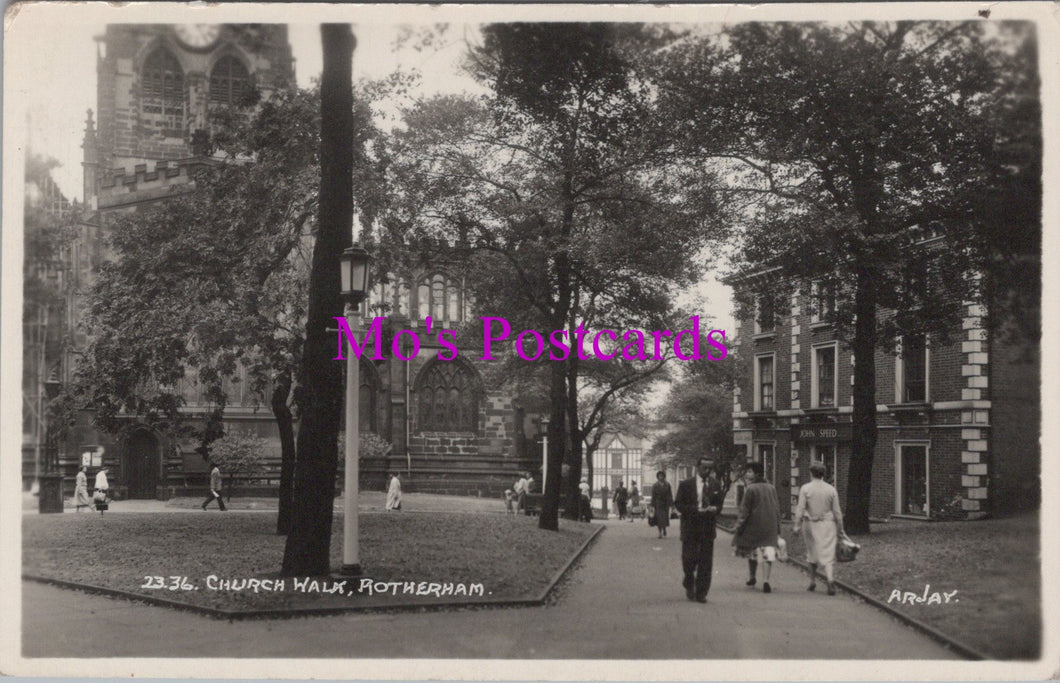 Yorkshire Postcard - Rotherham, Church Walk    HM598