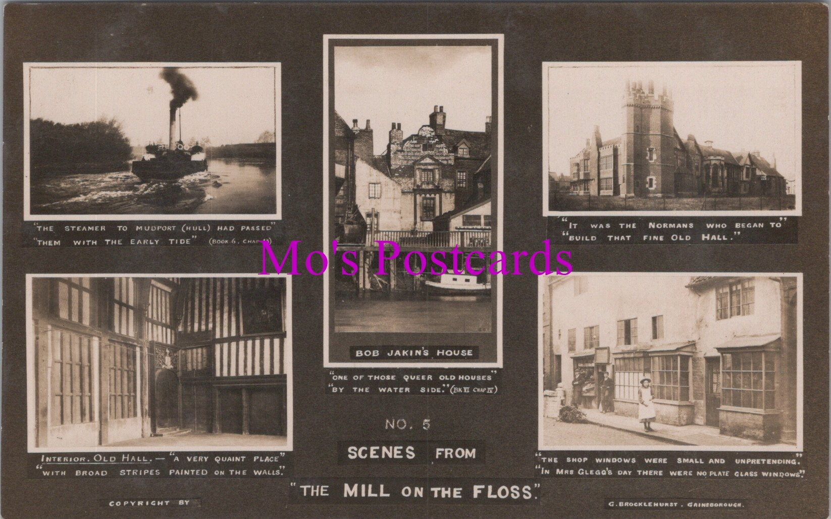 Lincolnshire Postcard - Scenes From "The Mill on The Floss"  HM683