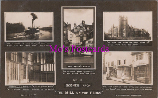 Lincolnshire Postcard - Scenes From "The Mill on The Floss"  HM683