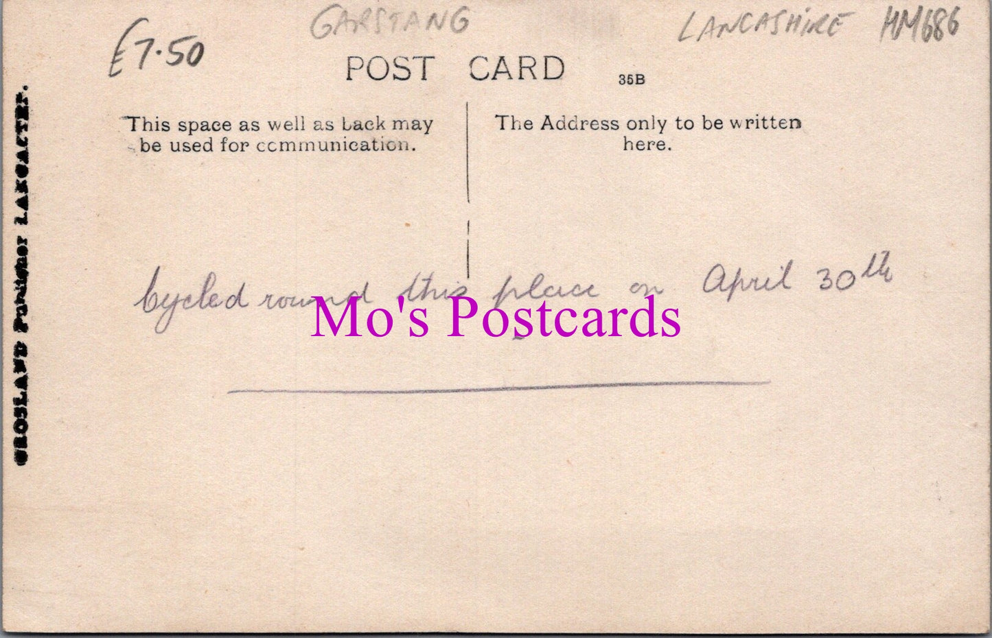 Lancashire Postcard - The Farm, Nicky Nook, Garstang   HM686