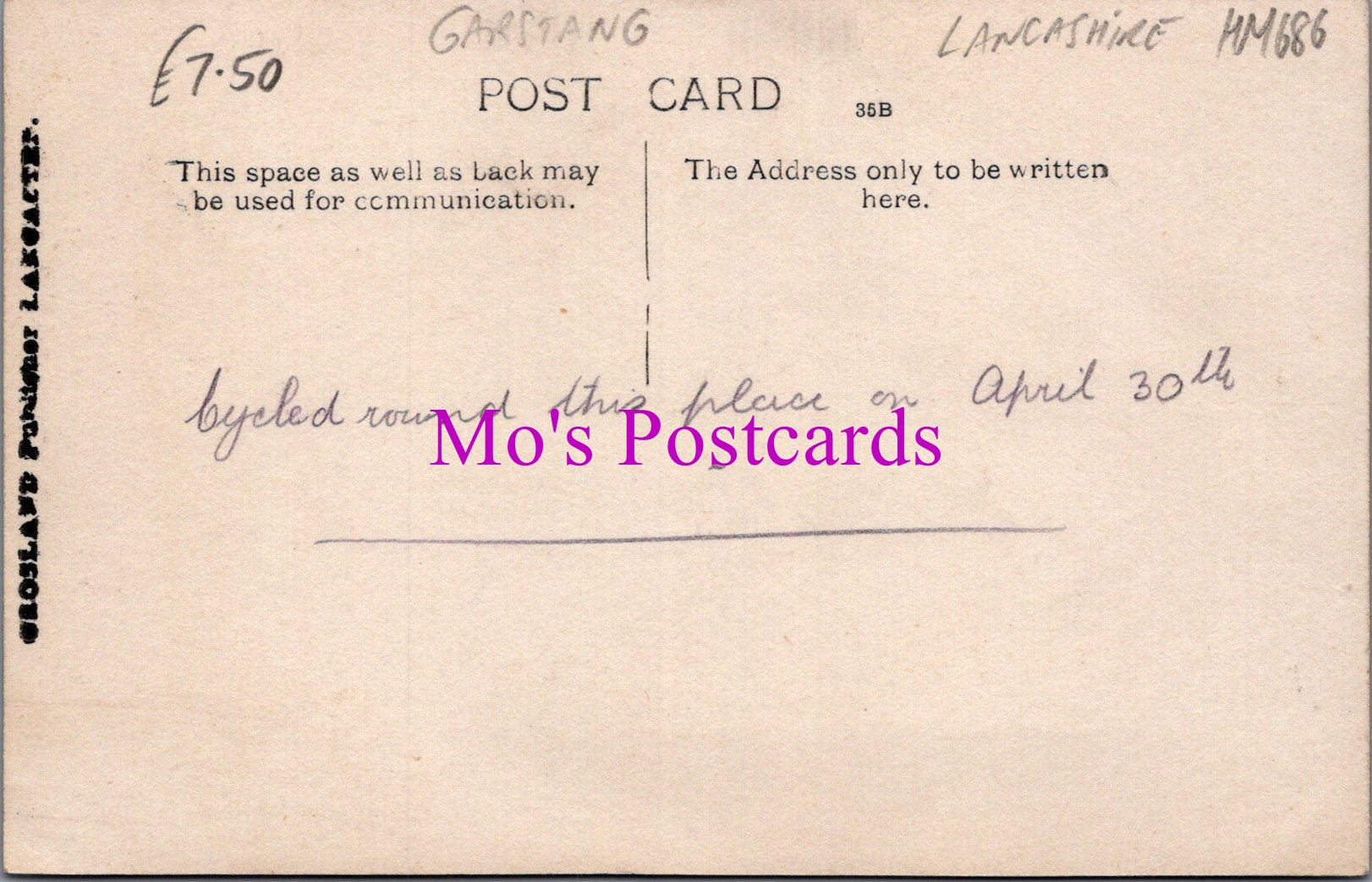 Lancashire Postcard - The Farm, Nicky Nook, Garstang   HM686