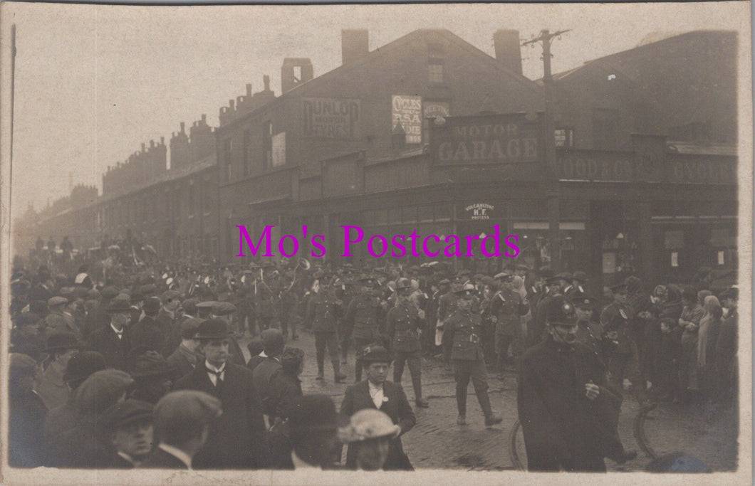 Lancashire Postcard - Military Funeral, Ashton Under Lyne  HM754