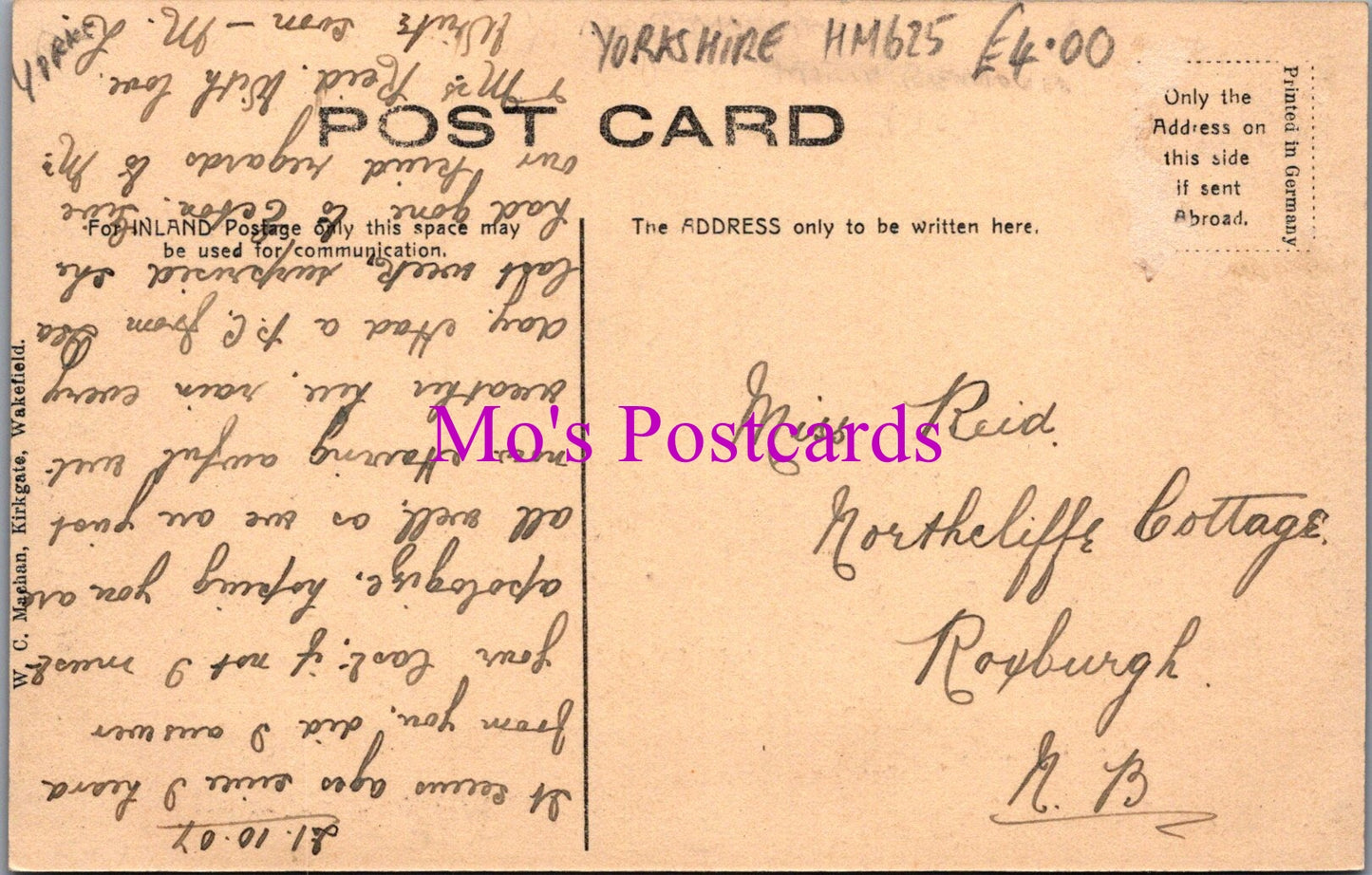 Yorkshire Postcard - Heath Hall, Wakefield   HM625