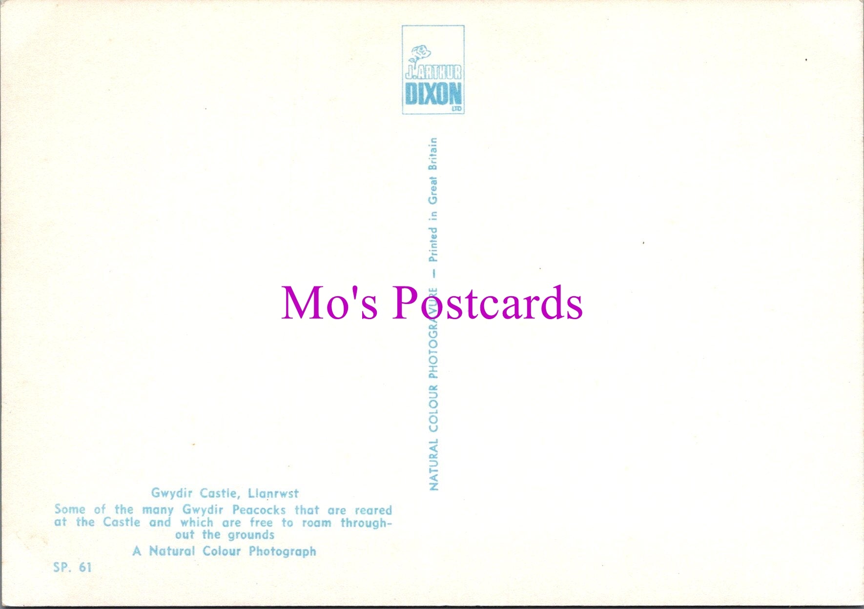 Animals Postcard - Birds, Gwydir Peacocks, Gwydir Castle  SW16181