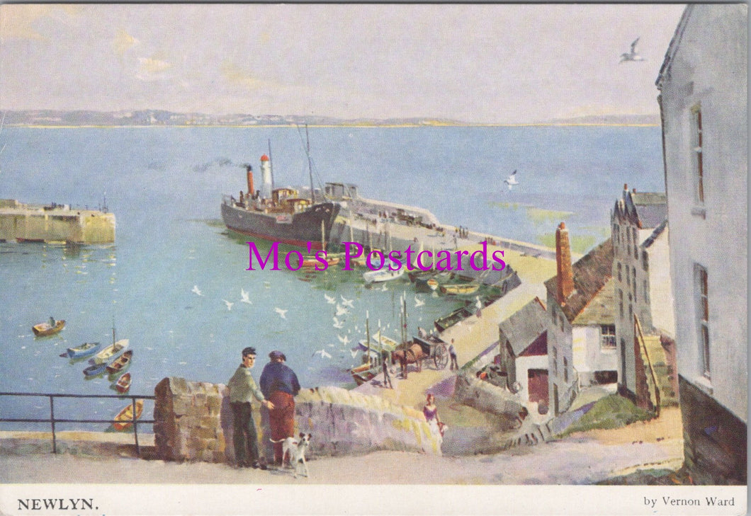 Cornwall Art Postcard - Newlyn, Artist Vernon Ward  SW16277