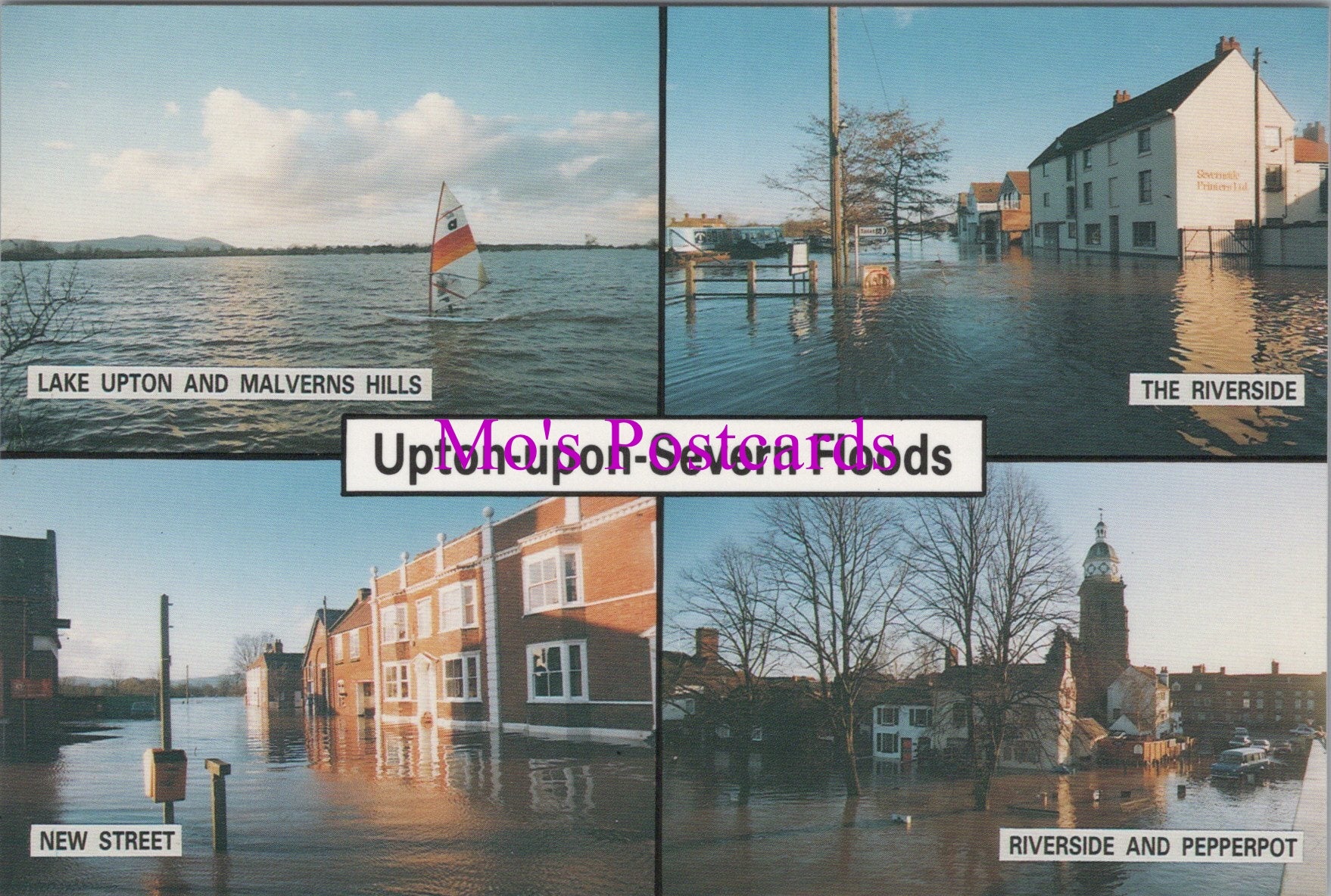 Worcestershire Postcard - Upton-Upon-Severn Floods SW16485