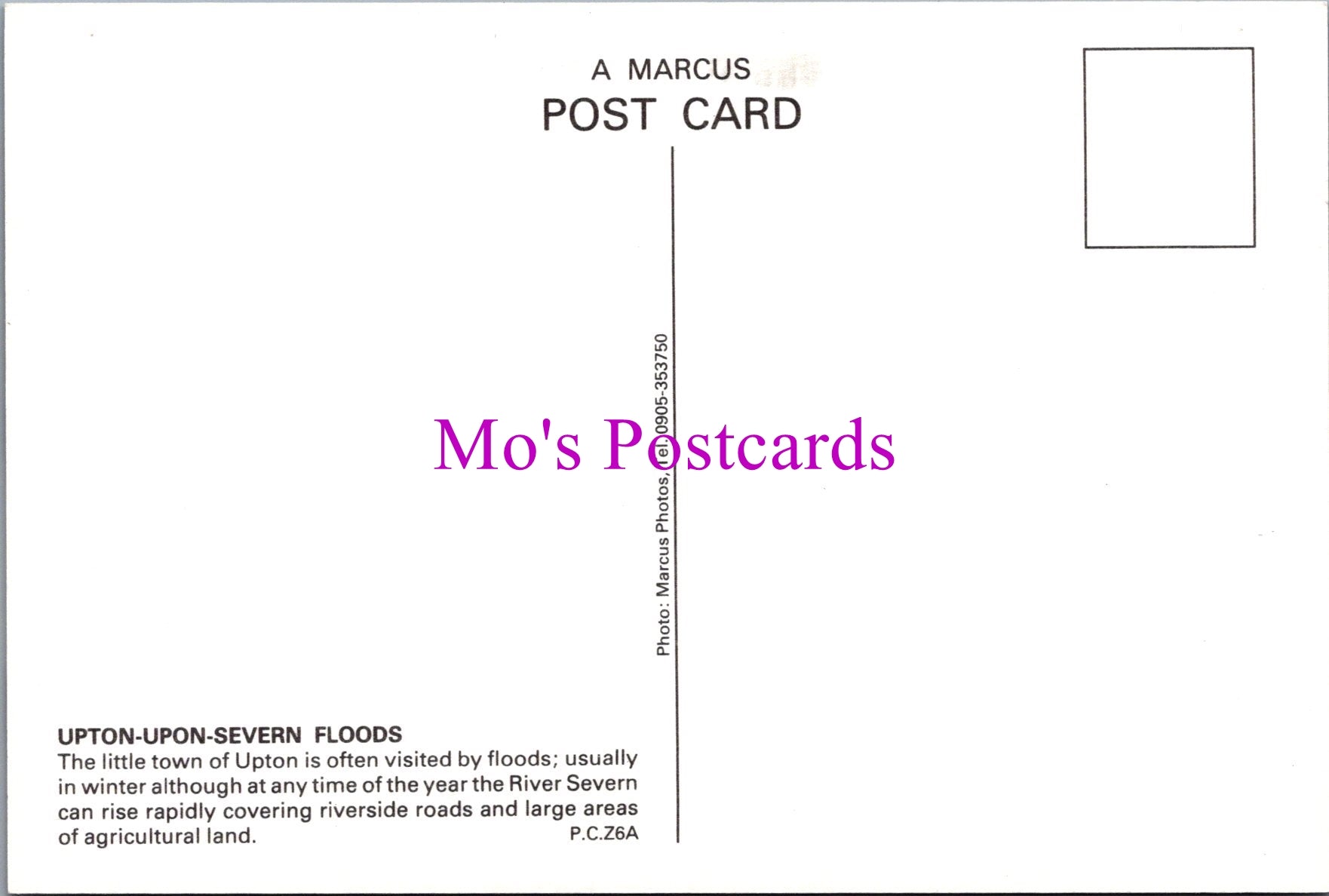 Worcestershire Postcard - Upton-Upon-Severn Floods SW16485