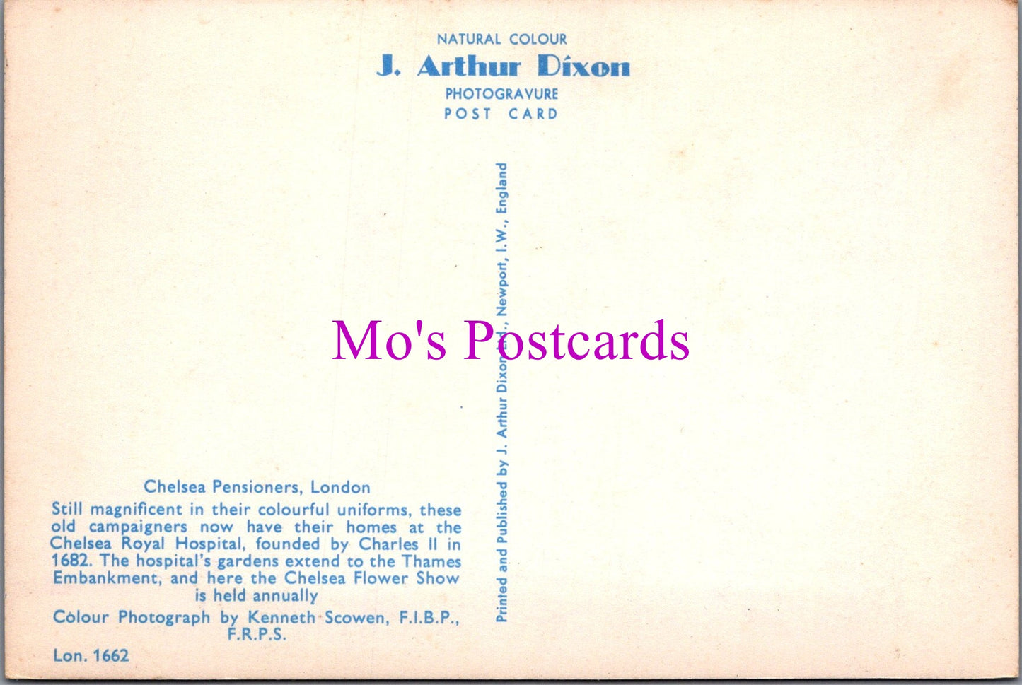 Military Postcard - Chelsea Pensioners With a Cannon  SW15222