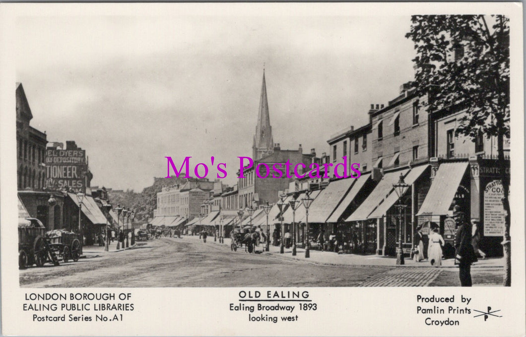 London Postcard - Old Ealing, Ealing Broadway 1893 - SX309