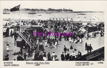 Load image into Gallery viewer, Co Durham Postcard - South Shields Beach and Fun Fair c1897 - SX311
