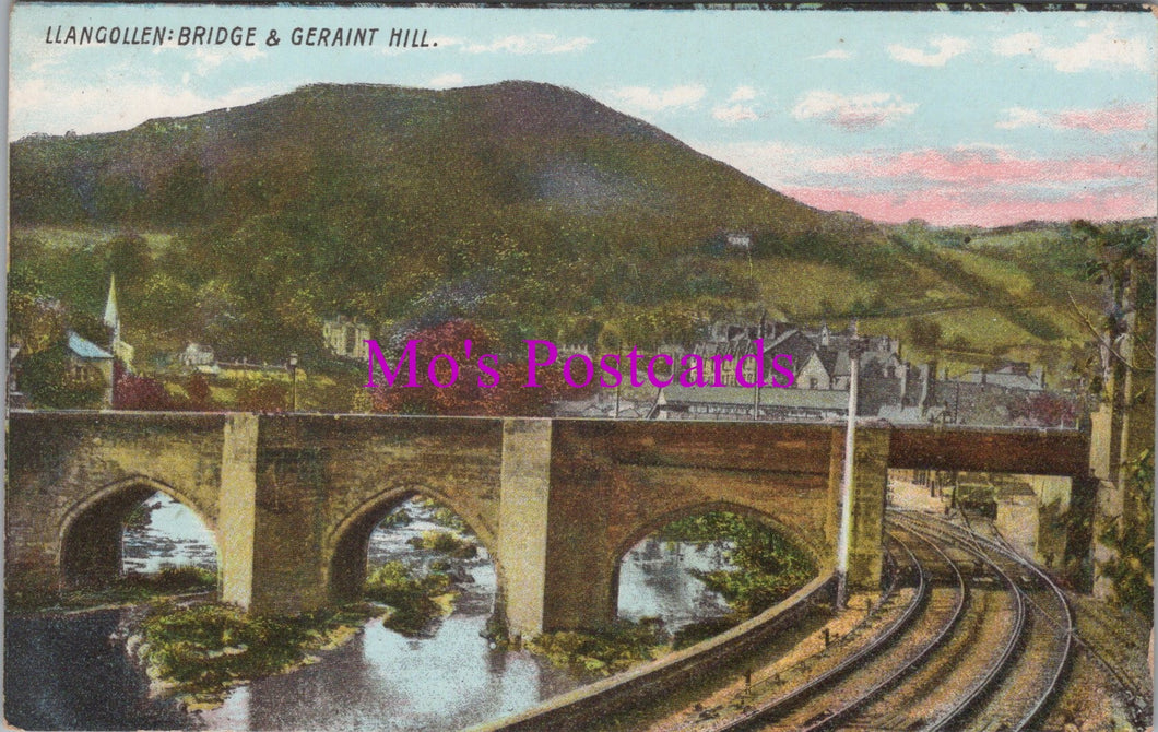 Wales Postcard - Llangollen Bridge and Geraint Hill  SX454
