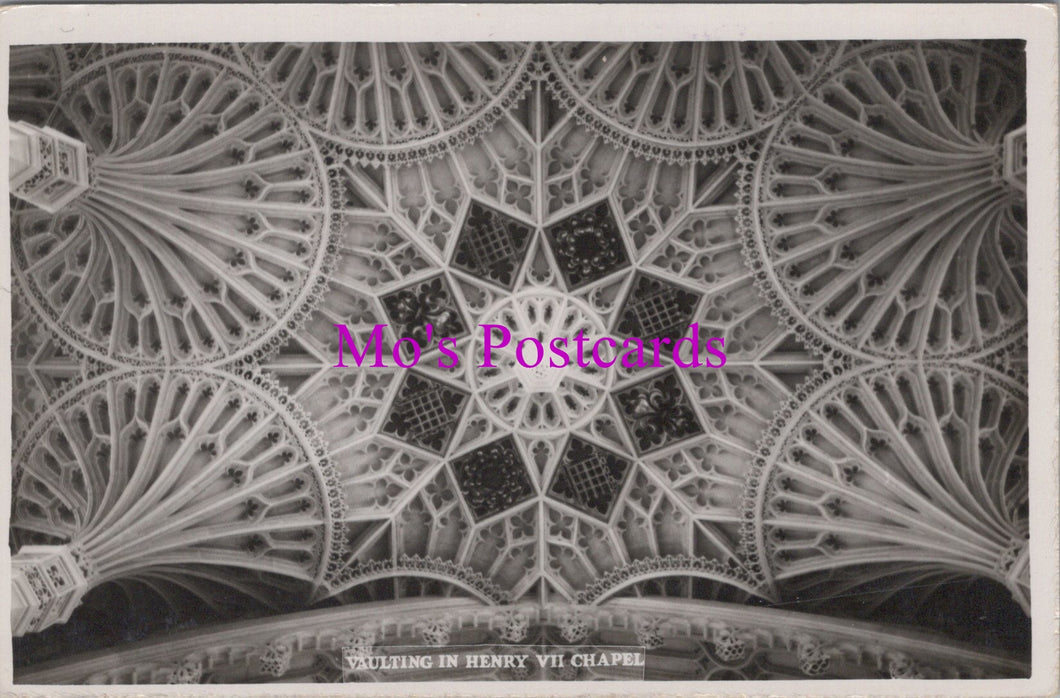 Decorative ceiling pattern with 'Mo's Postcards' text overlay