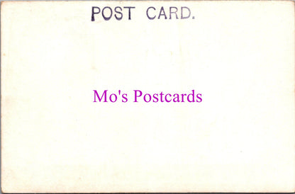 Back of a postcard with 'Mo's Postcards' text in purple.