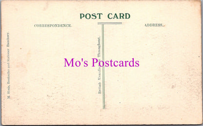 Vintage-style postcard with 'Mo's Postcards' text on a beige background