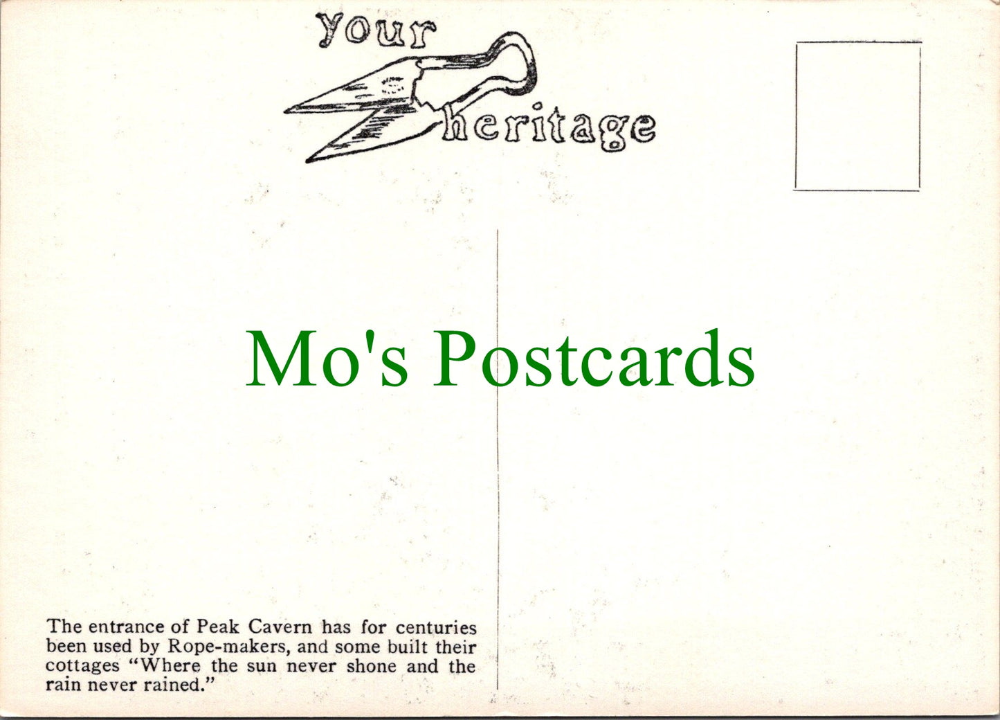 Derbyshire Postcard - Peaks Hole, Near Castleton in 1822 - SW13651