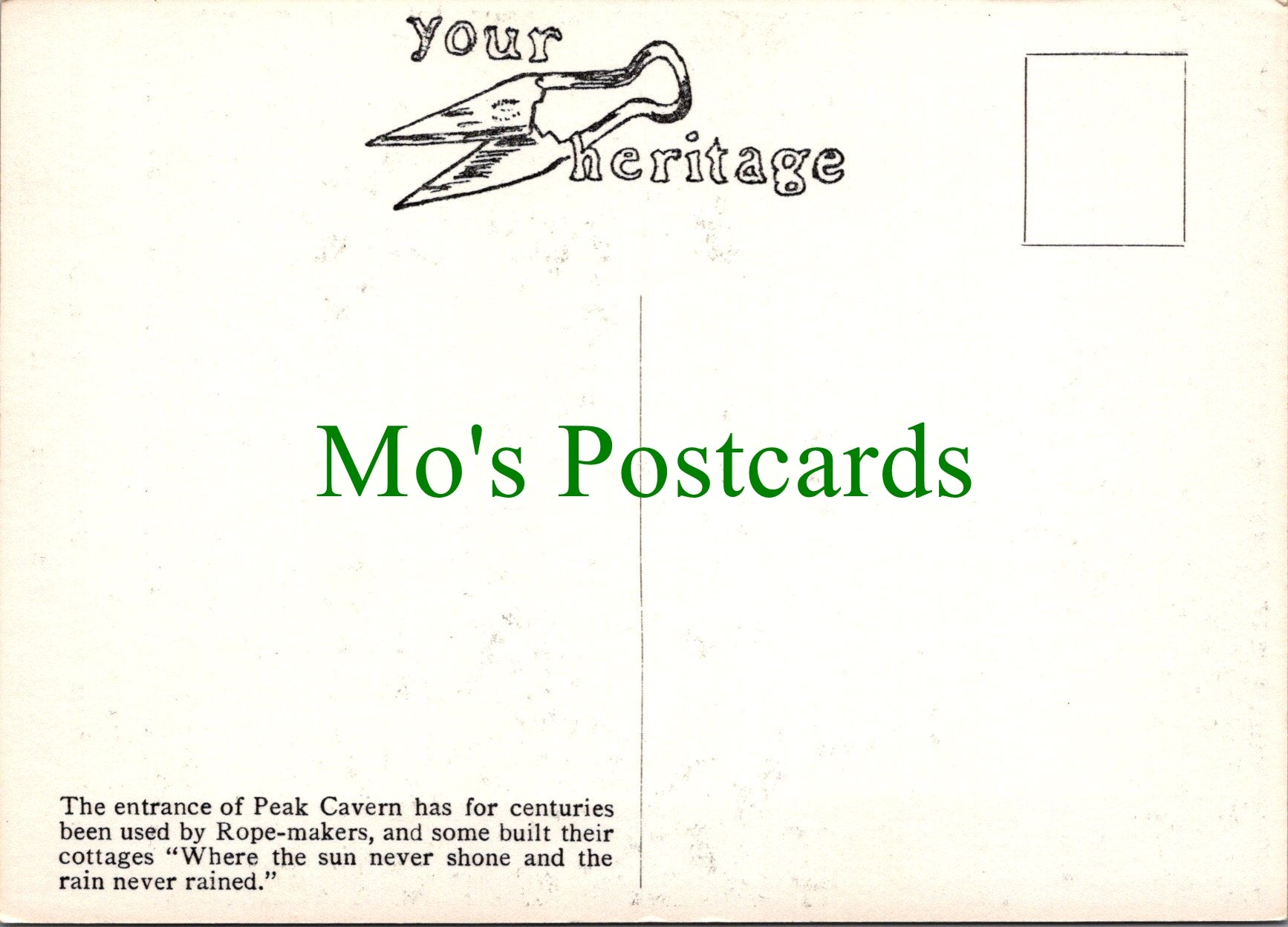Derbyshire Postcard - Peaks Hole, Near Castleton in 1822 - SW13651