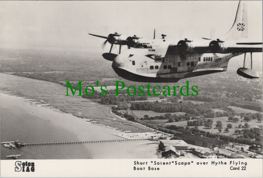 Aviation Postcard - Short "Solent Scapa" Flying Boat Base Over Hythe SW13654