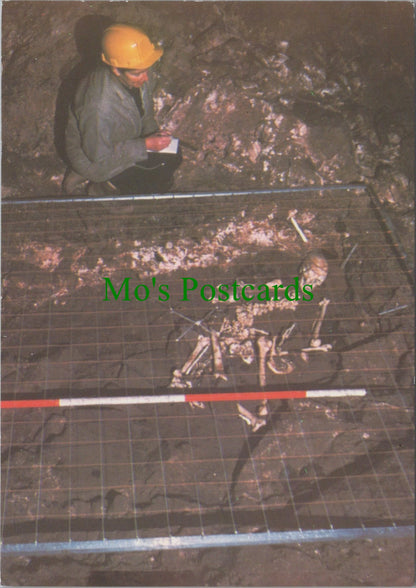 Wales Postcard - Archaeologist at Work, Dan-yr-Ogof Showcaves SW13655