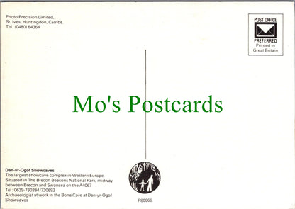 Wales Postcard - Archaeologist at Work, Dan-yr-Ogof Showcaves SW13655