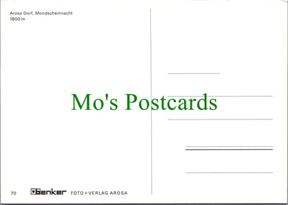 Switzerland Postcard - Arosa Dorf, Mondscheinnacht  SW13692