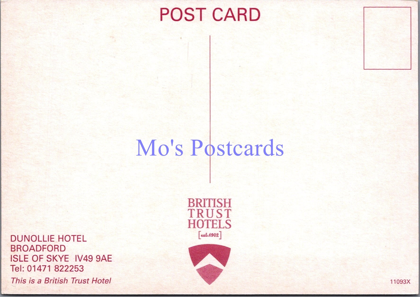 Isle of Skye Postcard - Dunollie Hotel, Broadford SW14069