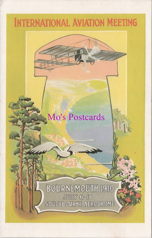 Aviation Postcard - International Aviation Meeting, Bournemouth 1910 - SW15623