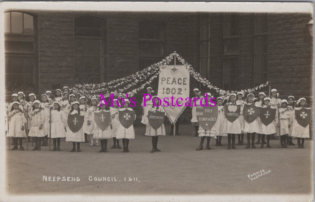 Yorkshire Postcard - Sheffield, Neepsend Council, 1911 -  SW15326