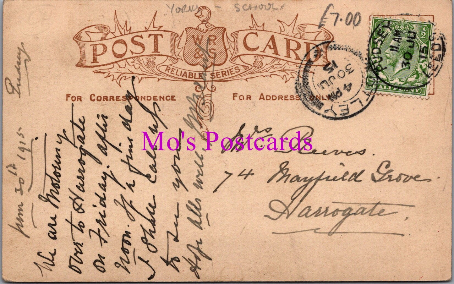 Yorkshire Postcard - Technical School, Pudsey, Leeds   SW15328