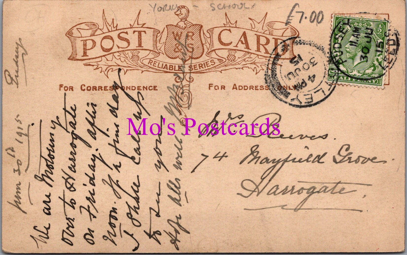 Yorkshire Postcard - Technical School, Pudsey, Leeds   SW15328