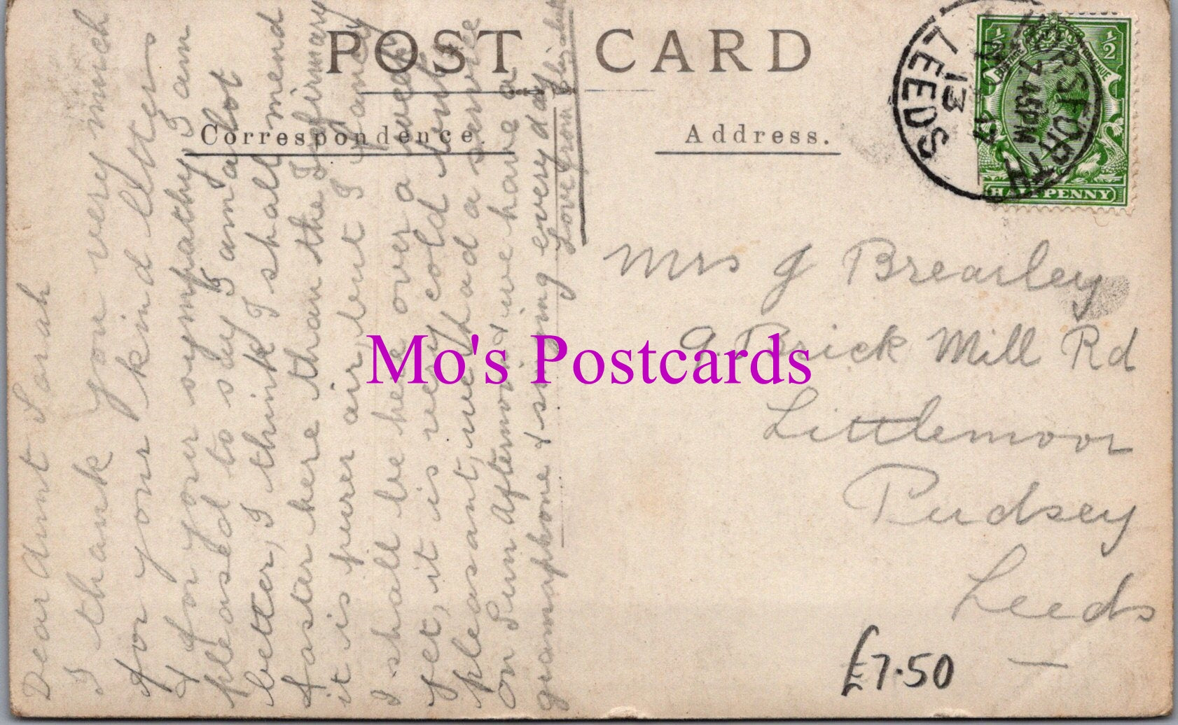 Yorkshire Postcard - Ida Convalescent Home, Leeds   SW15329