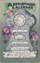 Load image into Gallery viewer, Embossed Friendship Postcard - Clock, Appointment Calendar  SW16449
