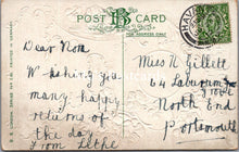 Load image into Gallery viewer, Embossed Friendship Postcard - Clock, Appointment Calendar  SW16449
