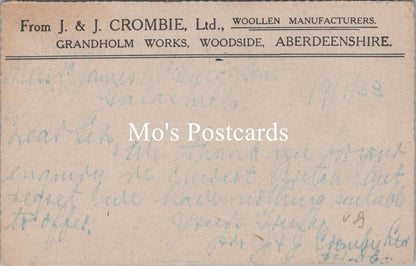 Advertising Postcard - J & J.Crombie Ltd, Woollen Manufacturers SW16572