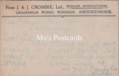 Advertising Postcard - J & J.Crombie Ltd, Woollen Manufacturers SW16572
