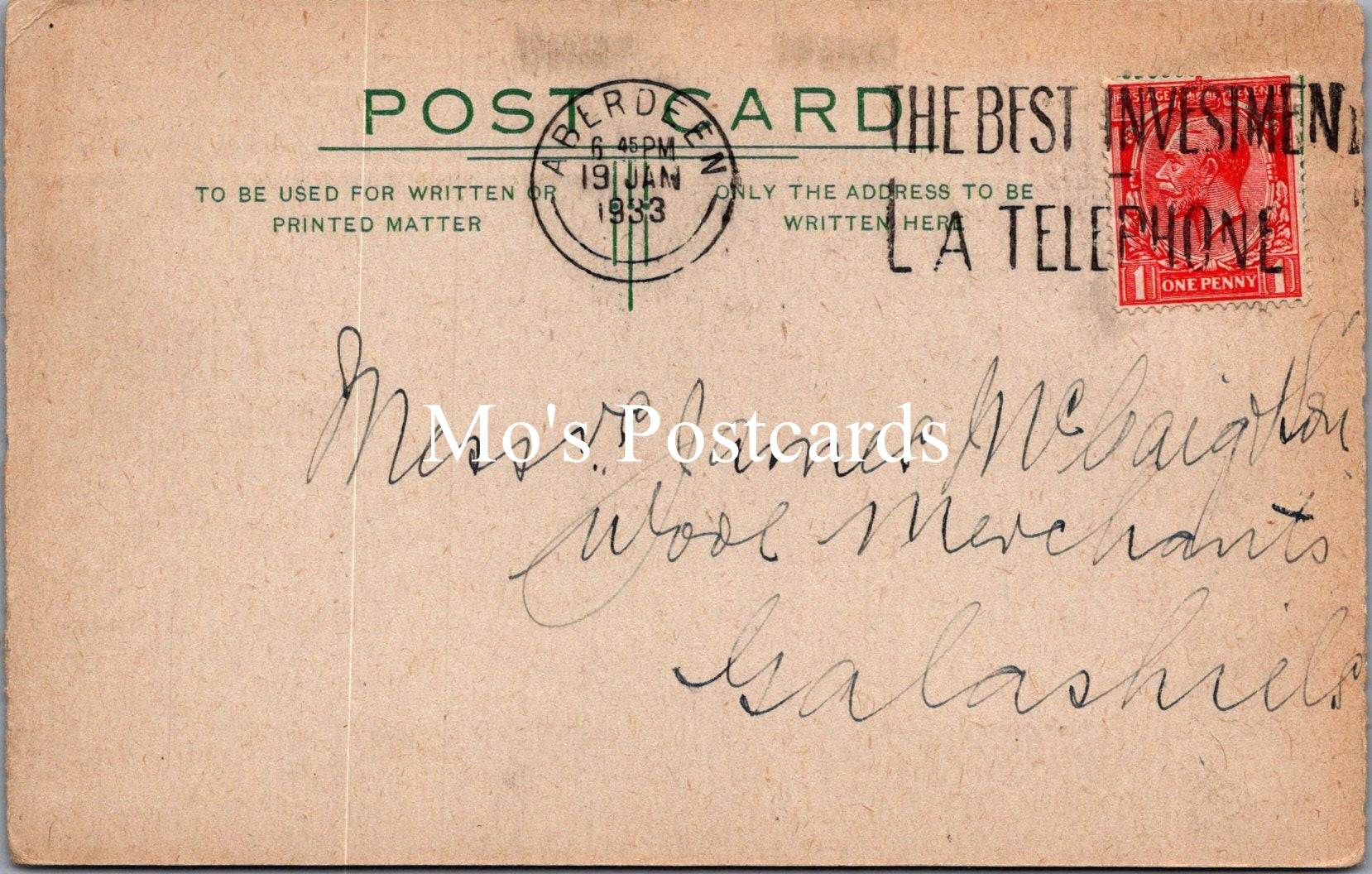 Advertising Postcard - J & J.Crombie Ltd, Woollen Manufacturers SW16572