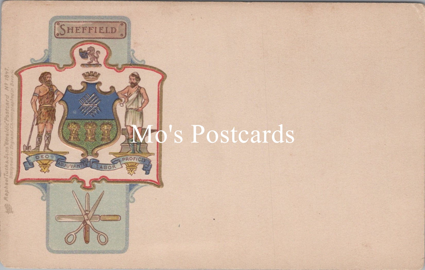 Heraldic Postcard - Embossed Heraldry, Sheffield, Yorkshire SW16579
