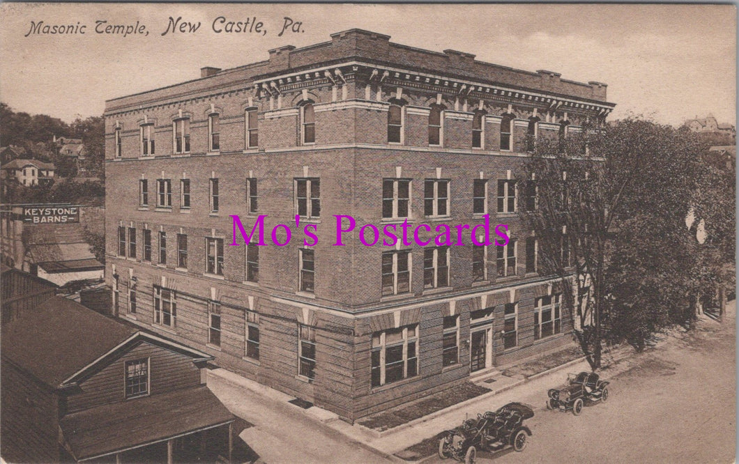 America Postcard - Masonic Temple, New Castle, Pennsylvania  HM442