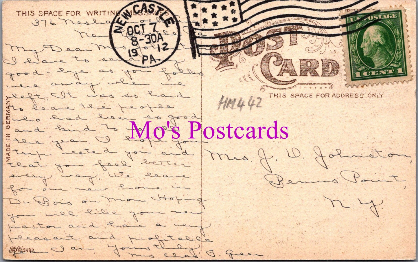 America Postcard - Masonic Temple, New Castle, Pennsylvania  HM442