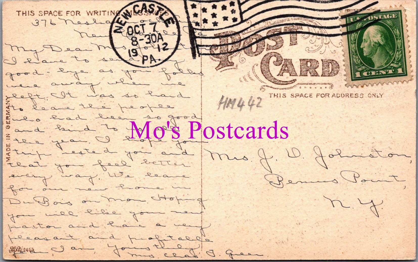 America Postcard - Masonic Temple, New Castle, Pennsylvania  HM442