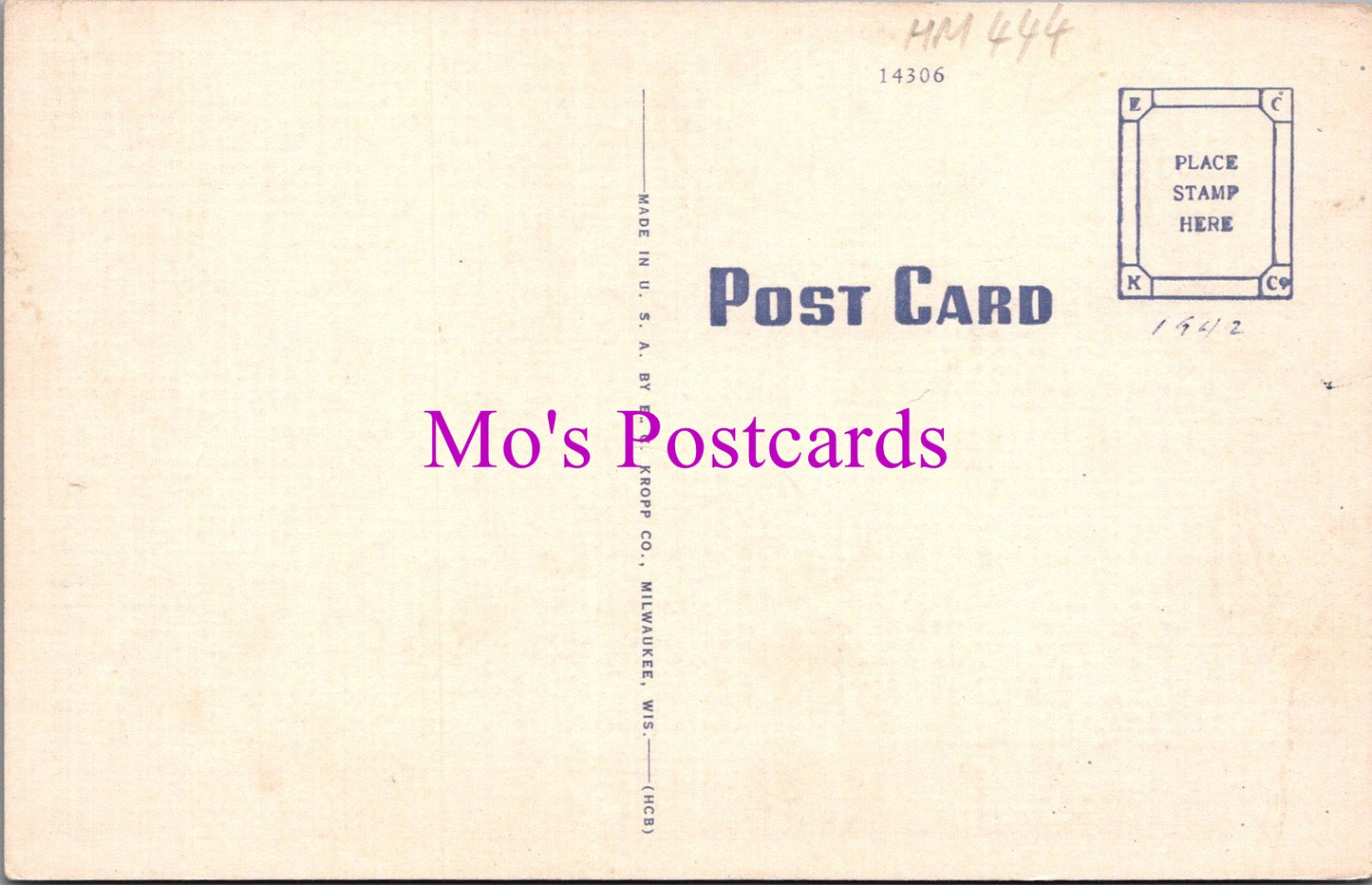 America Postcard - Masonic Temple, Elkhorn, Wisconsin   HM444