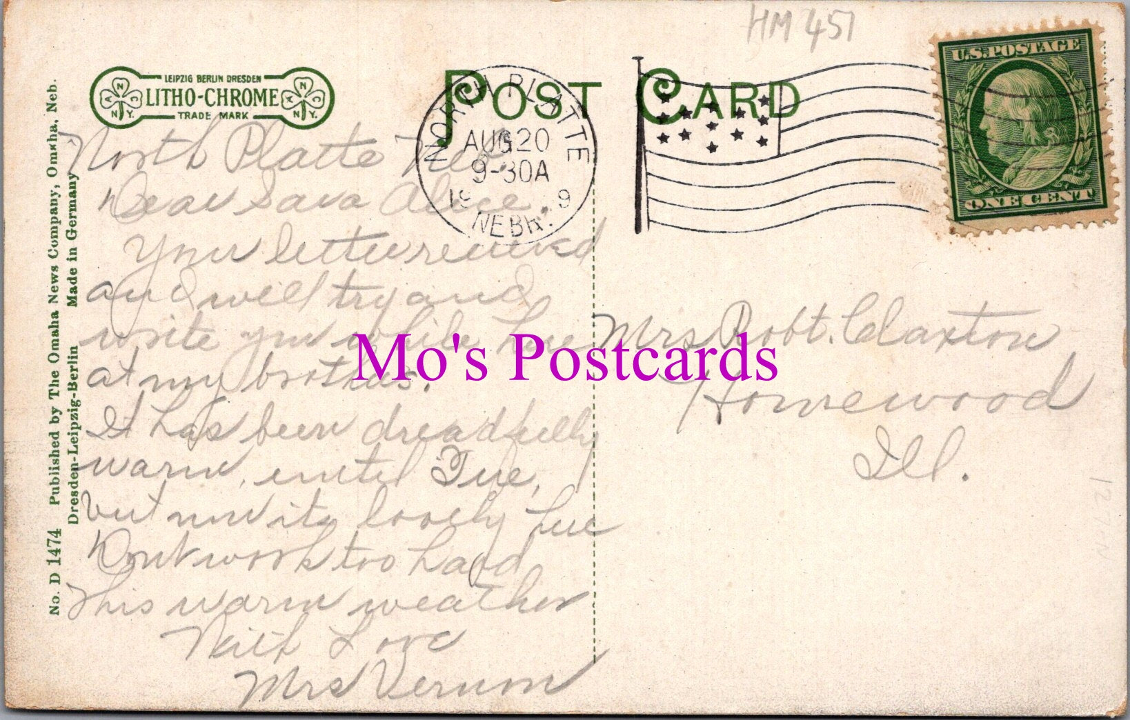 America Postcard - Masonic Temple, North Platte, Nebraska   HM451
