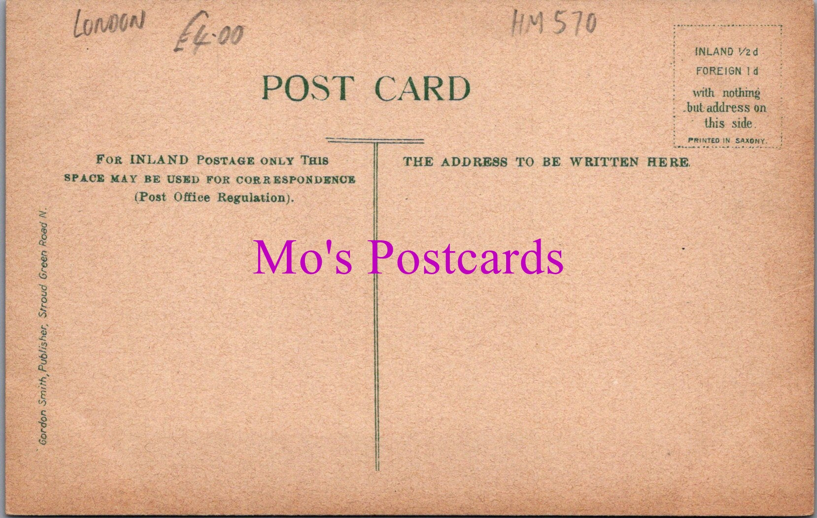 London Postcard - Chelsea, Cheyne Walk East   HM570