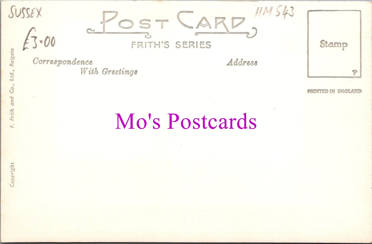 Sussex Postcard - Brickwall Hotel, Sedlescombe  HM543
