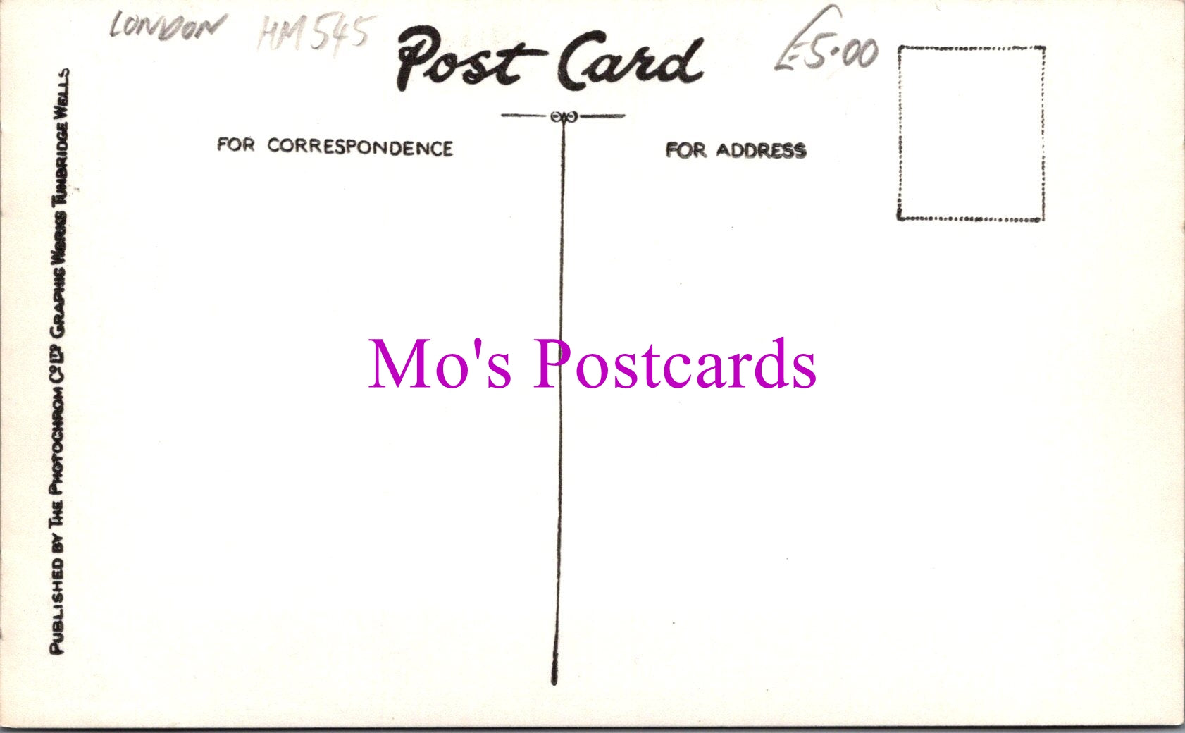 London Postcard - Selfridge Store, Coronation Decorations  HM545