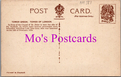 London Postcard - Tower of London, Site of The Scaffold   HM387