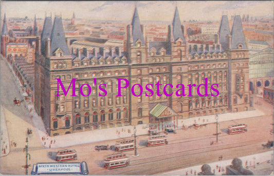 Lancashire Postcard - Liverpool, North Western Hotel  SW15376
